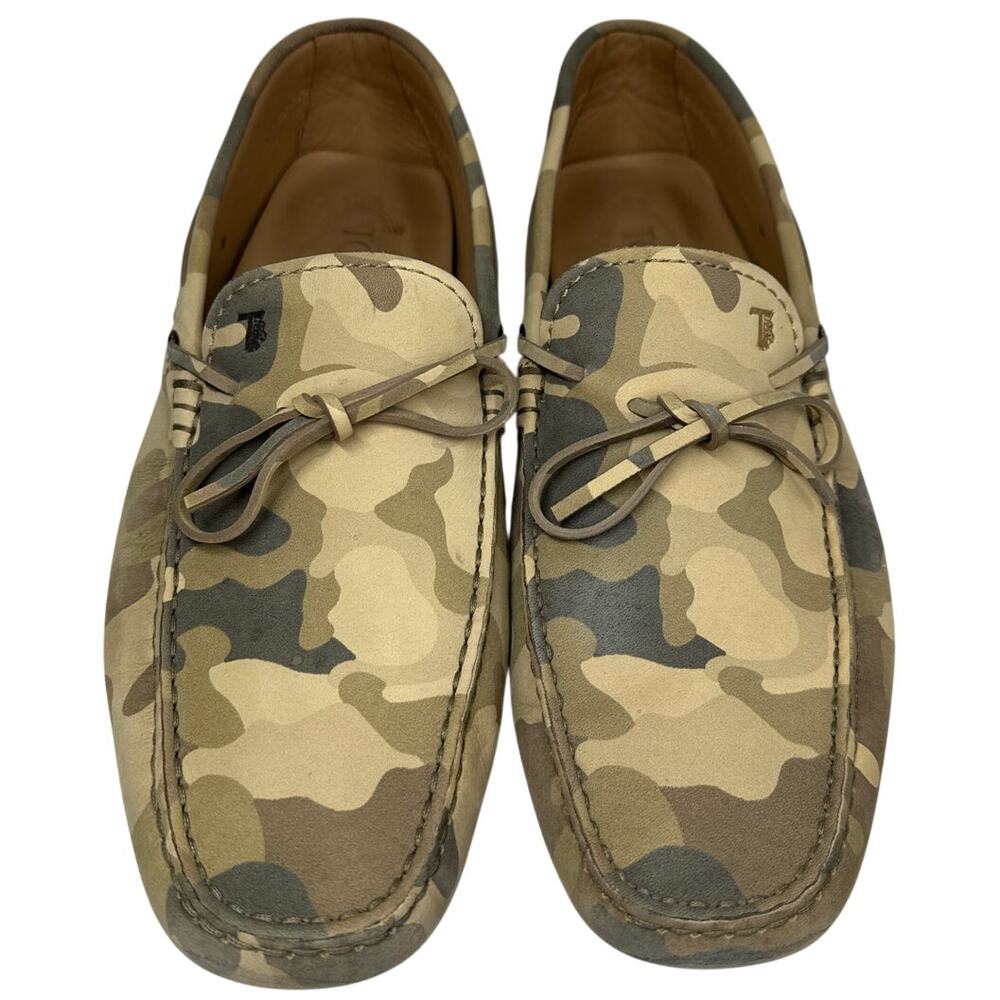 TOD'S Gommino Driving Shoes, Men's Size 8, Camo